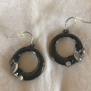 Chico’s Hematite and Rhinestone Earrings